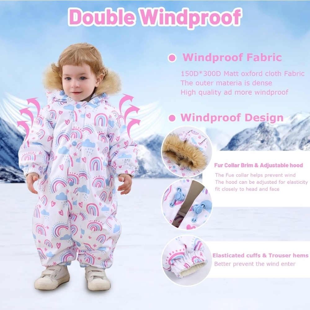 NWT BABY SNOW SUIT SIZE 6-9 MONTHS WATERPROOF FULLY LINED NWT